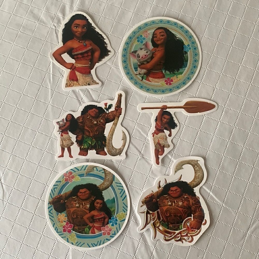 Bundle of 6 Disney Moana Stickers